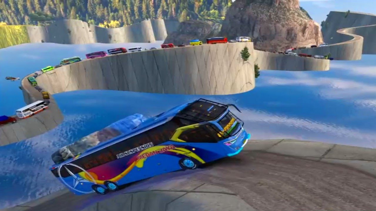 Most Dangerous Mountain road  Mercedes Thrilling bus driving