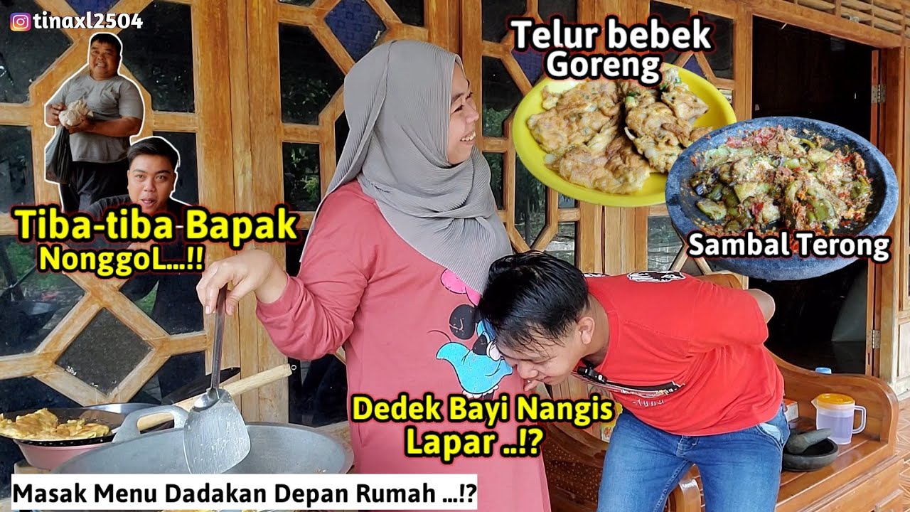 Tiba-tiba Bapak NonggoL ‼️ Masak SambaL Terong & Telur Bebek