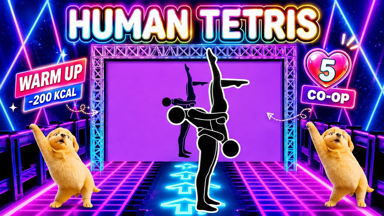 NEW HUMAN TETRIS х 2 Player | Immersive Interactive Warm Up | CO-OP #5