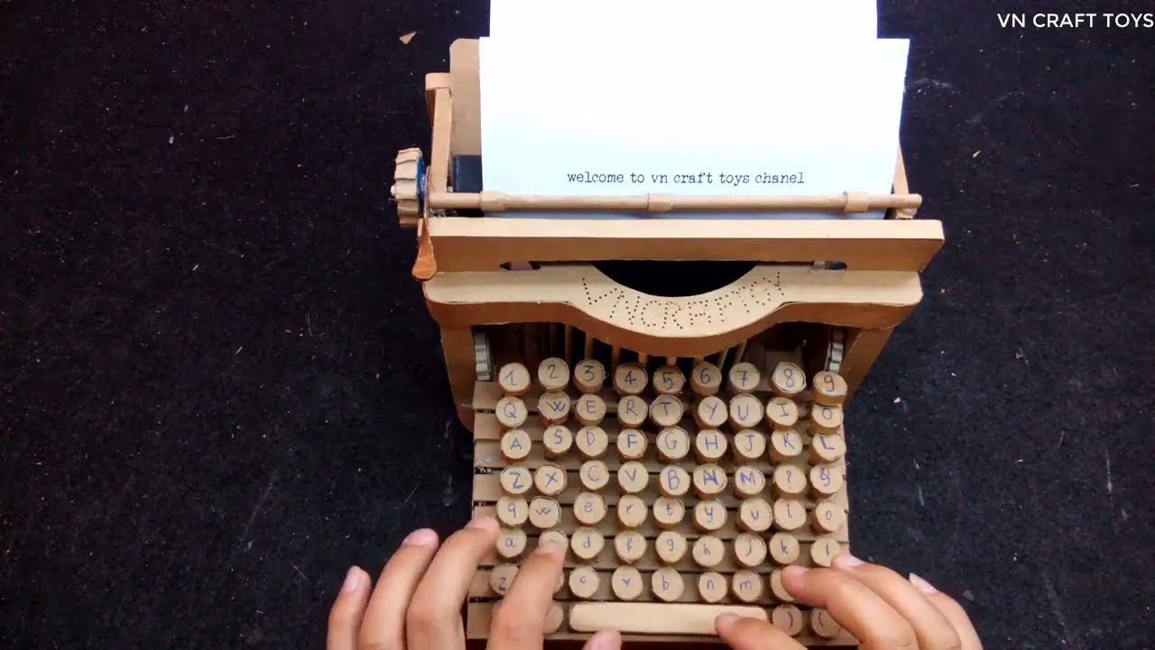 WOW! DIY typewriter make from cardboard