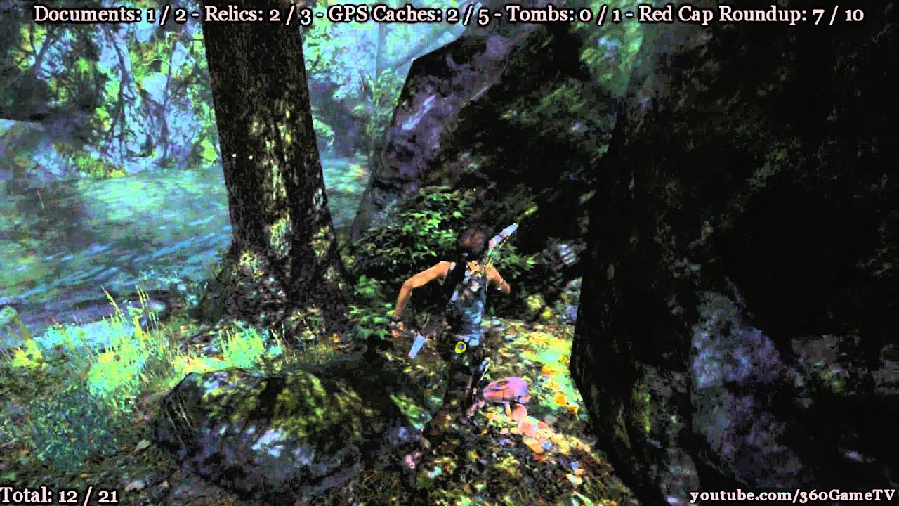 Tomb Raider - Summit Forest - All Collectibles and Red Cap Roundup Challenge Locations