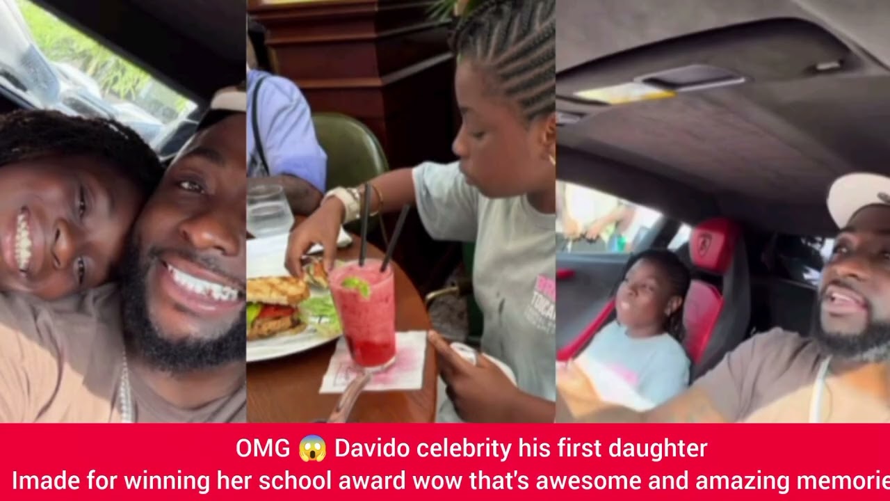 OMG 😱 Davido celebrity his first daughter Imade for winning her school award wow that's awesomeness 