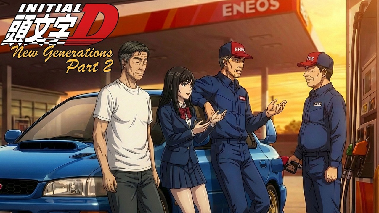 Initial D Anime New Generations Bunta's Granddaughter Part 2