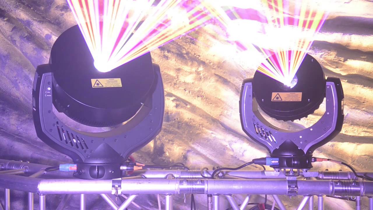 Lasershow. Laser show with LPS Impression Laser Moving Head, pure diode
