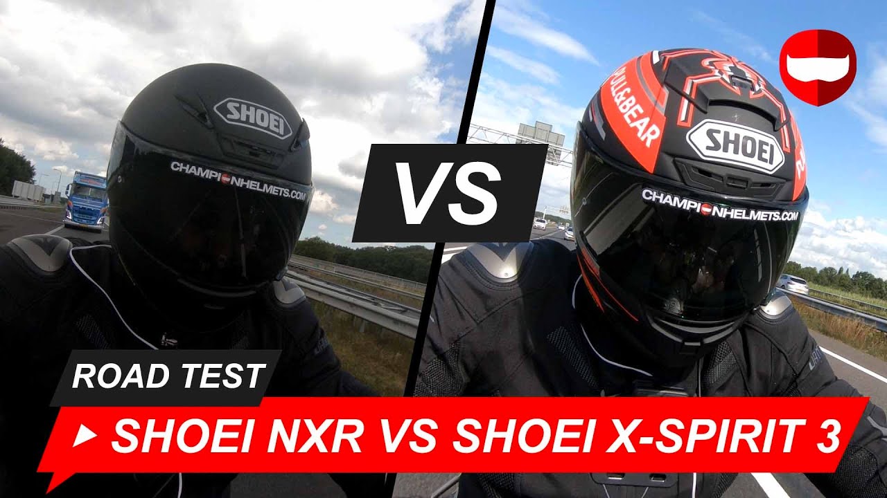 Shoei NXR vs Shoei X-Spirit III дорожный тест - ChampionHelmets.com