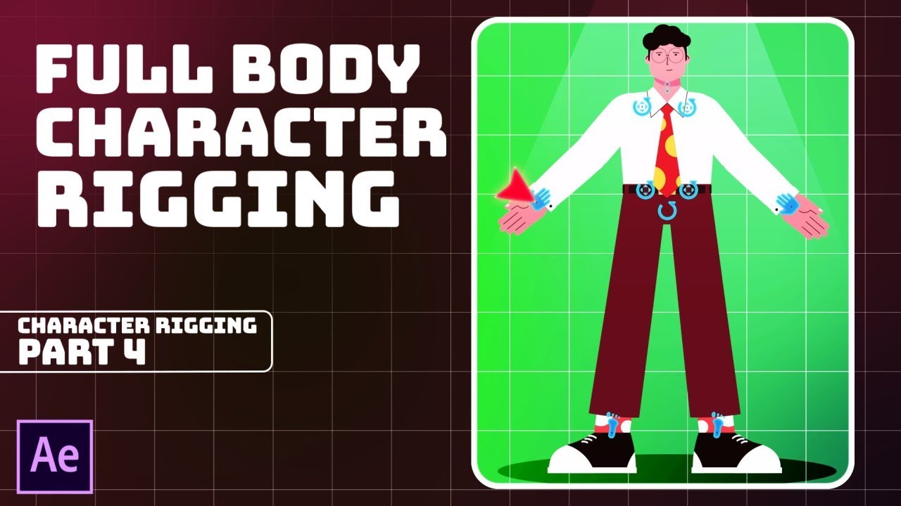 2D Full Body Character Rigging After Effects Tutorial || Character Rigging Course Part 4