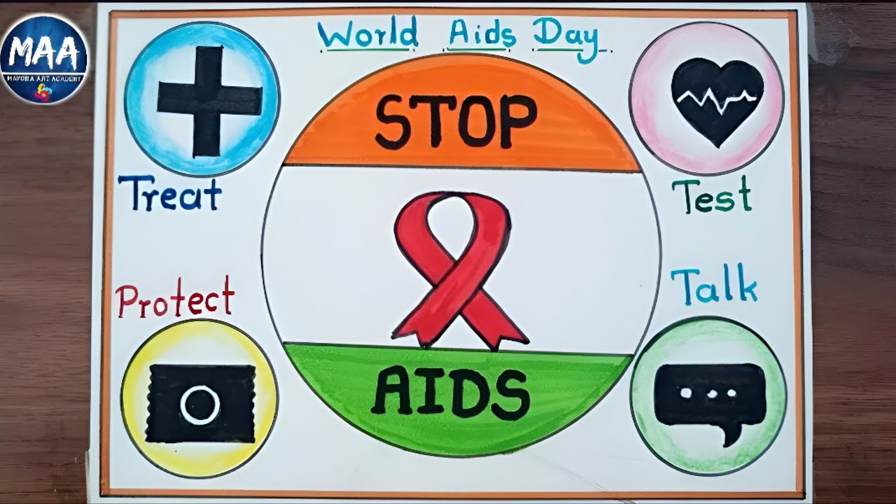 World Aids Day Drawing | World Aids Day Poster Drawing | Aids Day Drawing Easy Step #aids #aidsday