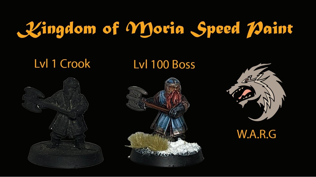 Middle Earth Strategy Battle Game, Kingdom of Moria Dwarf Speed paint