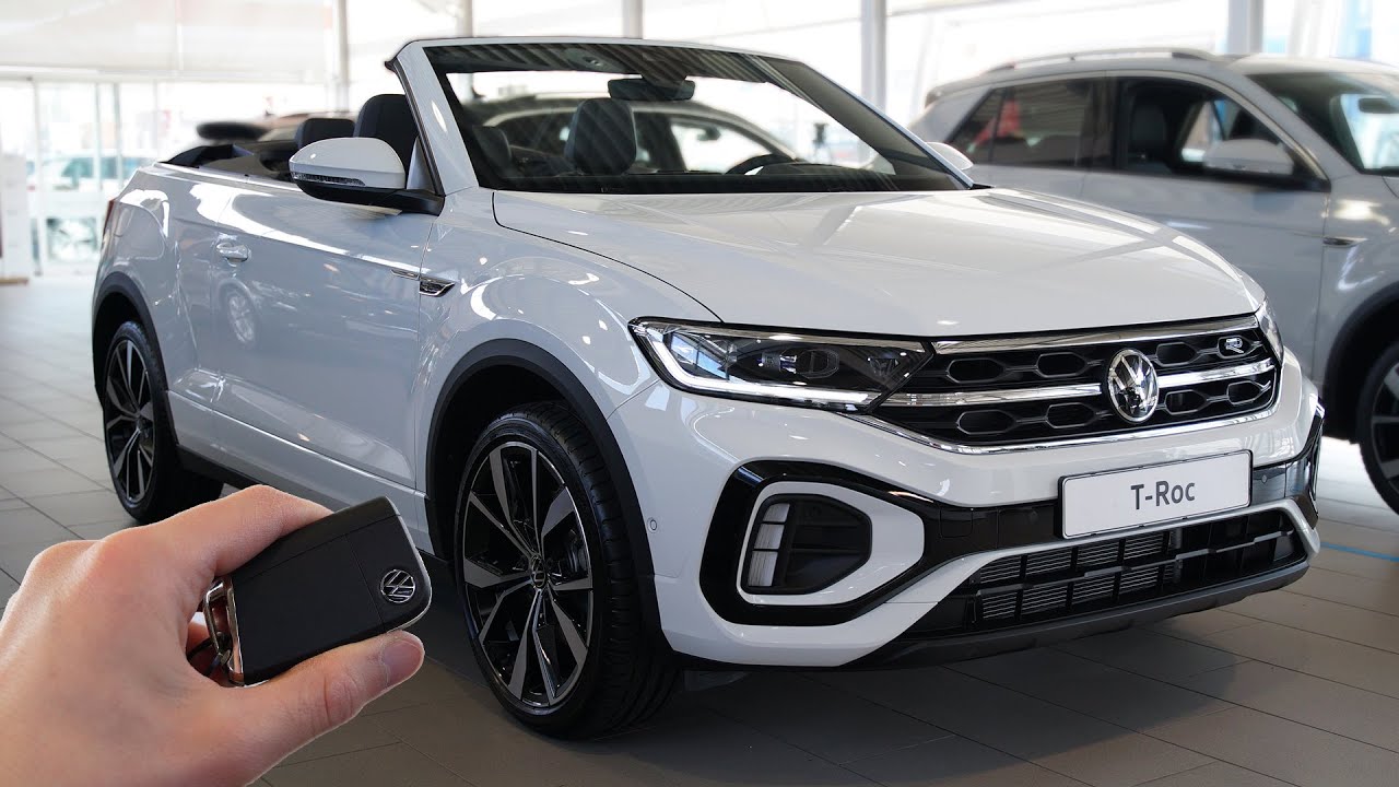 2022 VW T-Roc Cabrio R Line (150hp) - Sound & Visual Review!