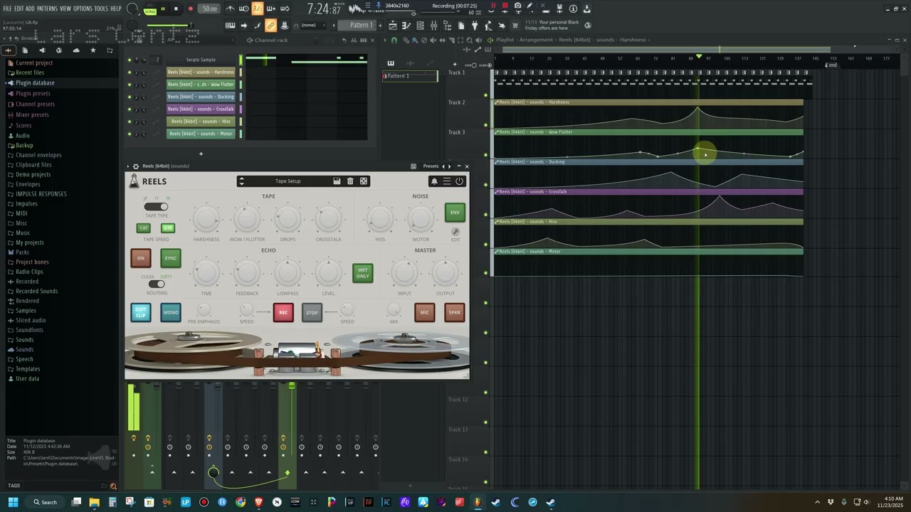 Simulating William Basinski's disintegration loops using Reels.