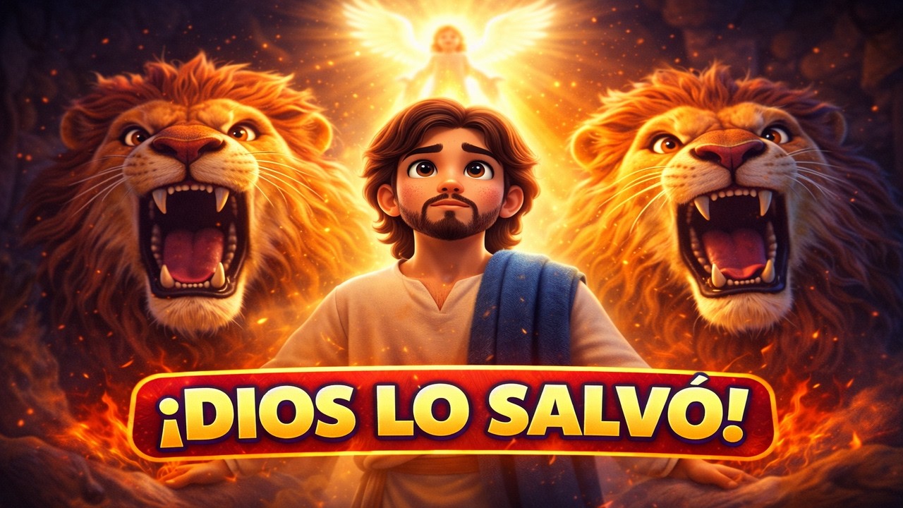 🌙 Daniel y el Foso de los Leones 🦁  Historia Bíblica Animada en 3D para Niños