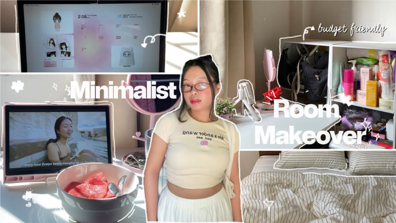 ˚˖𓍢ִ໋ minimalist room makeover🌷͙֒ | cozy all white room & desk setup + organizers from shopee ✧˚.🎀༘⋆