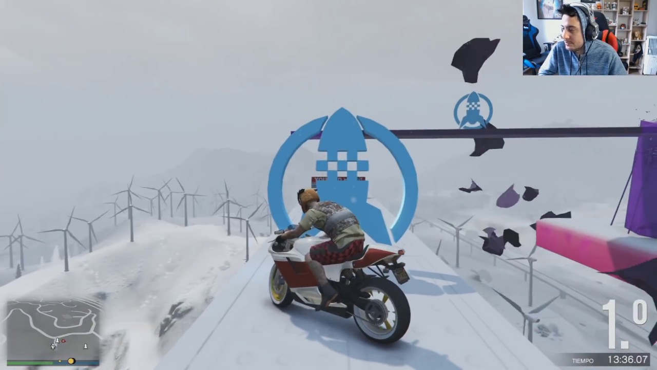 LE DOY UN BOLAZO DE NIEVE Y LE TIRO!! PARKOUR GTA V