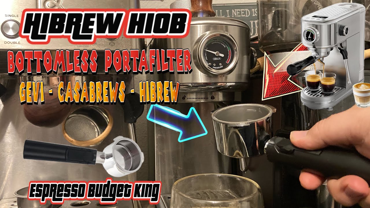 HiBREW H10B Budget King Espresso Machine with Bottomless Portafilter & 4 Cup IMS Basket