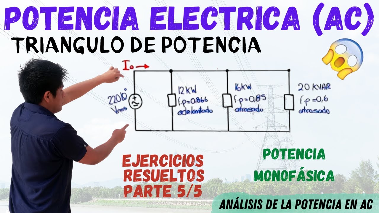 TRIANGULO de POTENCIAS ELECTRICAS💥 SUMA DE TRIANGULOS DE POTENCIA ➤ 1 EJERCICIO RESUELTO [MUY FACIL]
