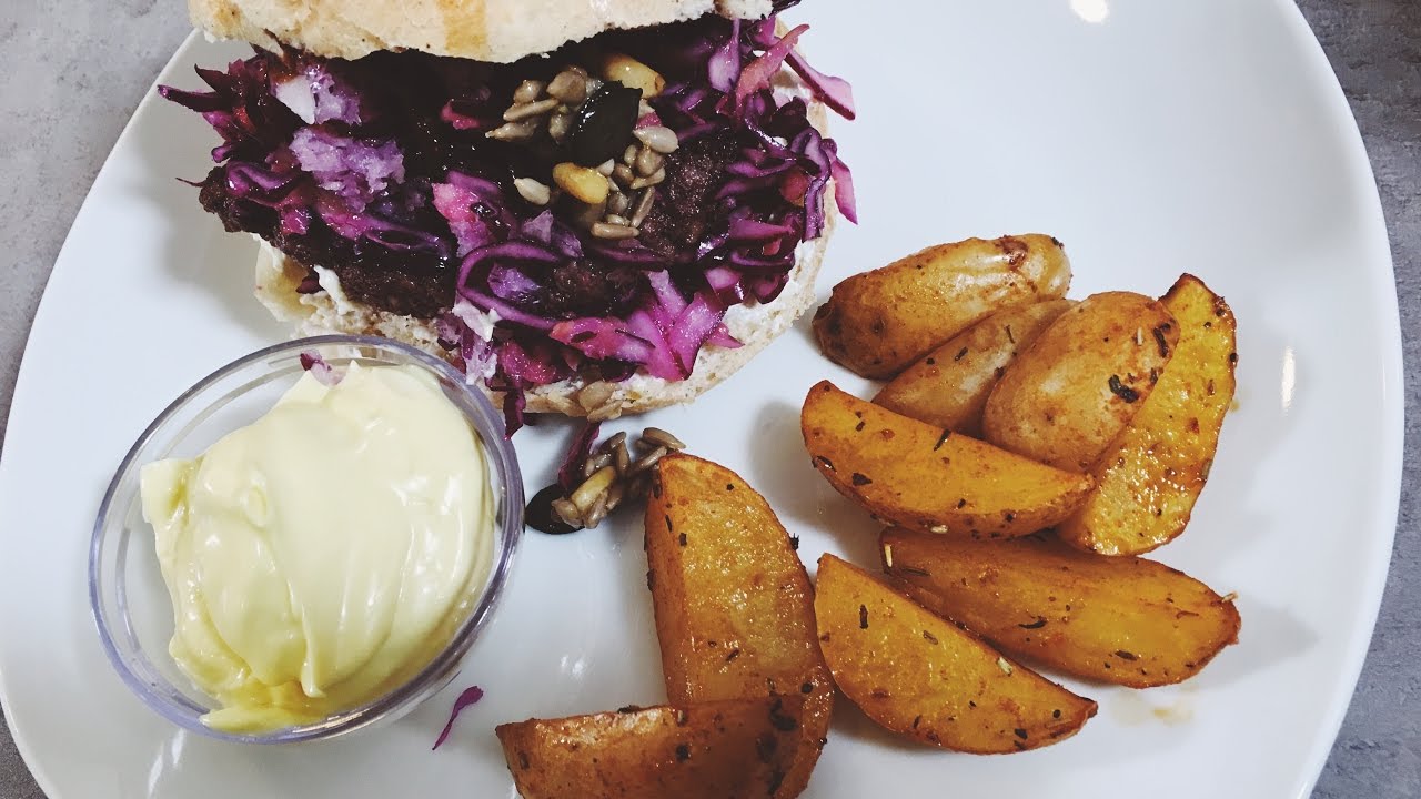 Winterburger mit rustikalen Kartoffeln + Blitzmayo