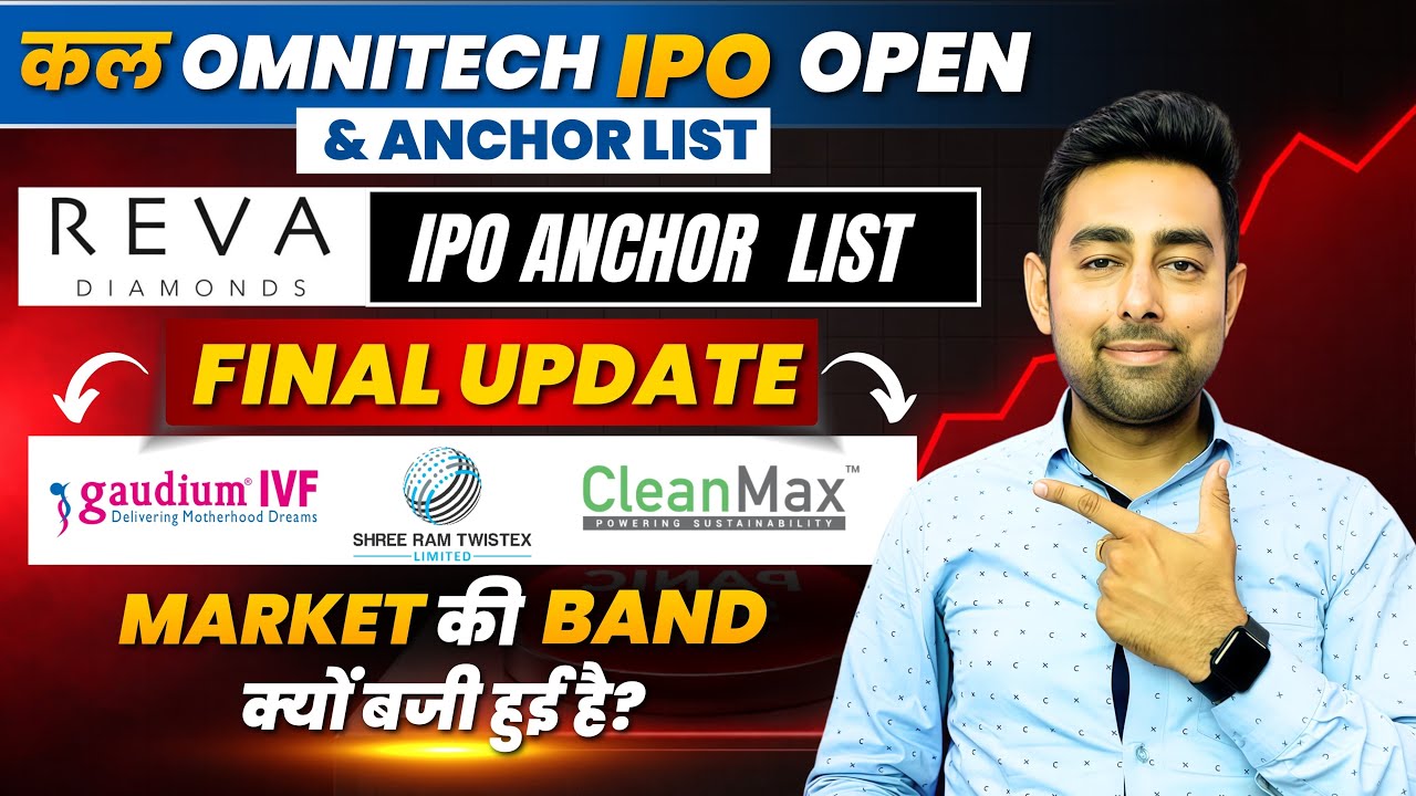 Omnitech IPO Anchor List | Clean Max IPO Final Update | PNGS IPO | Gaudium IPO | Jayesh Khatri 