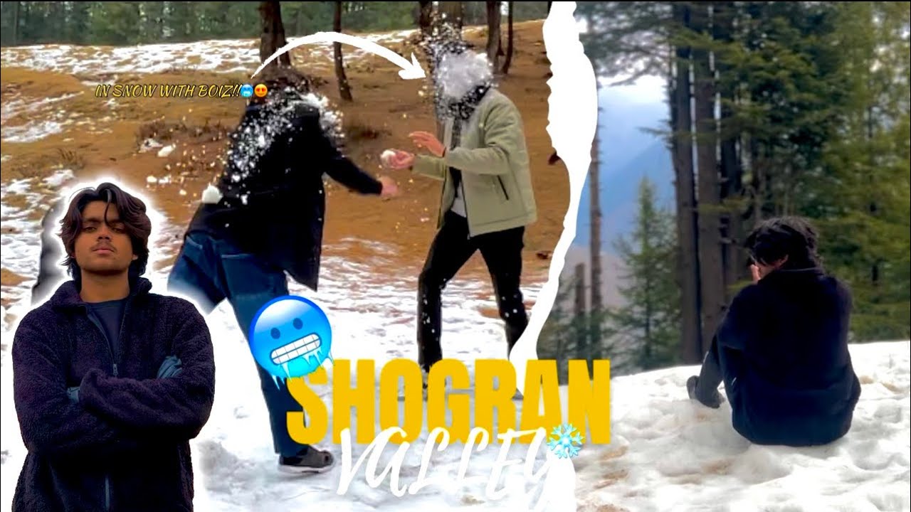 😍Farrar to shogran with boiz🥶❄️|| baraf mai leta k mara!🥲||Jojo bhaii