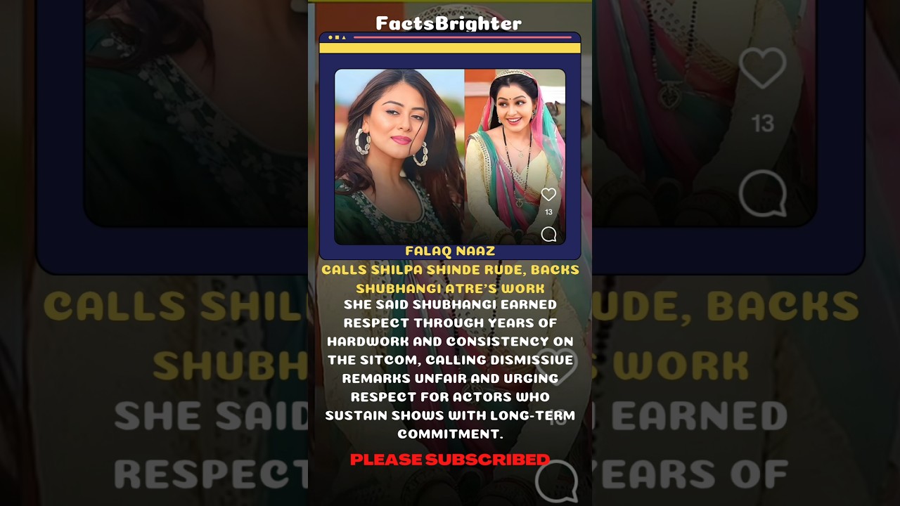 Falaq Naaz SLAMS Shilpa Shinde 😳 | Backs Shubhangi Atre’s Hard Work 👏 