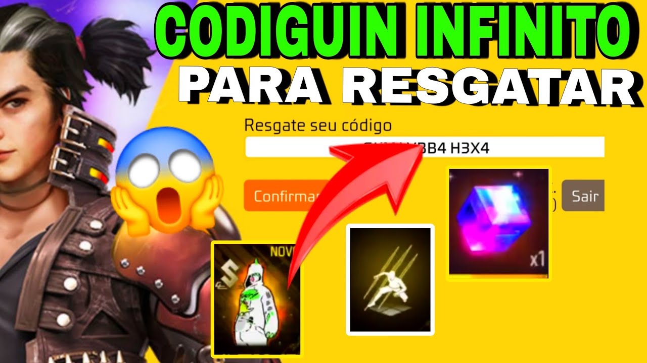 NOVOS CODIGUINHOS INFINITO 😱 PARA RESGATAR LOGO NO FREE FIRE CODIGUIN DAS NOVAS SKINS