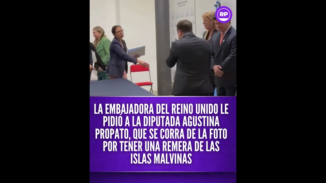 Embajadora del Reino Unido saco a una diputada por tener una remera de las Malvinas