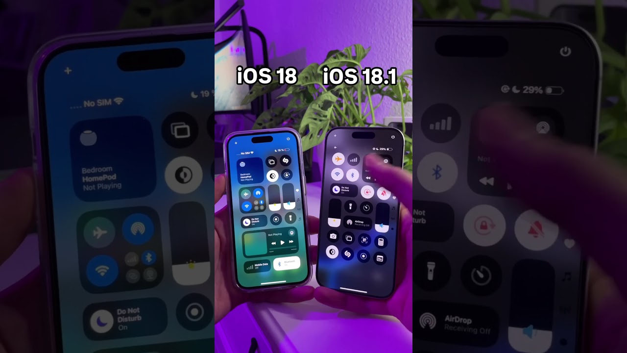 iOS 18 VS iOS 18.1 👀 #tech #apple