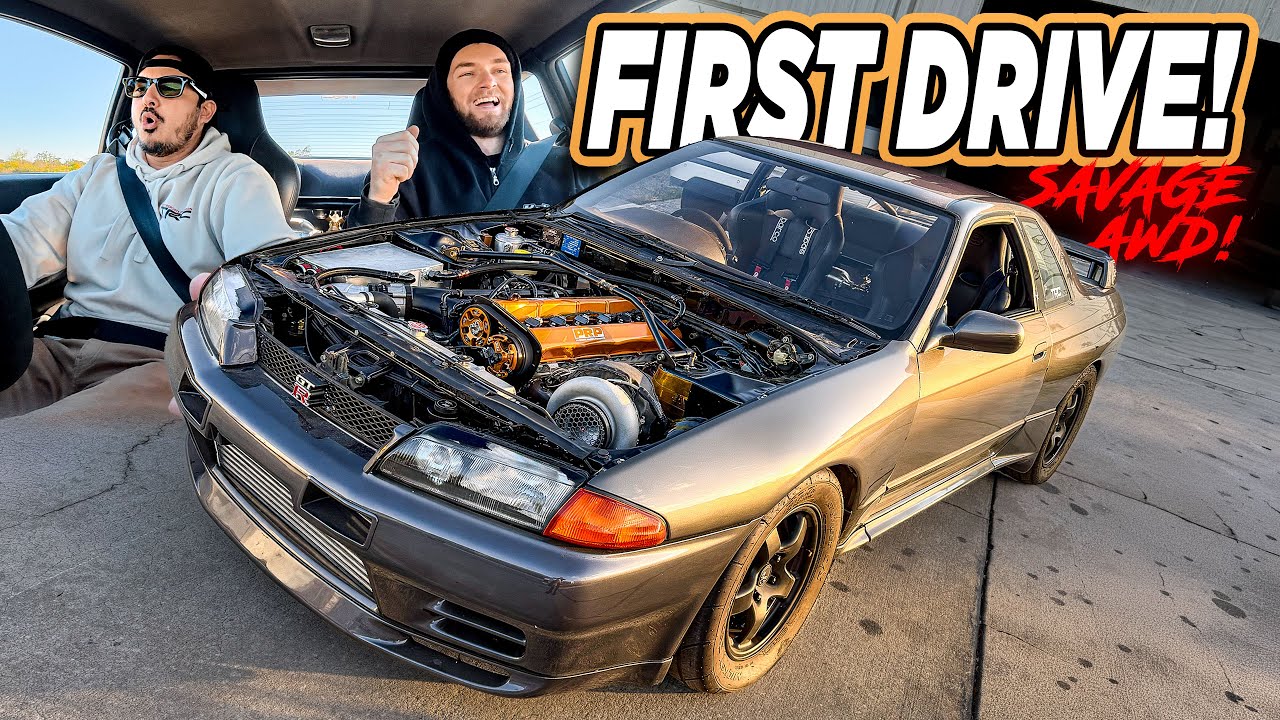 SAVAGE AWD STREET HITS IN TRC R32 GTR | 7685 Turbo + Billet Sequential = MENTAL!