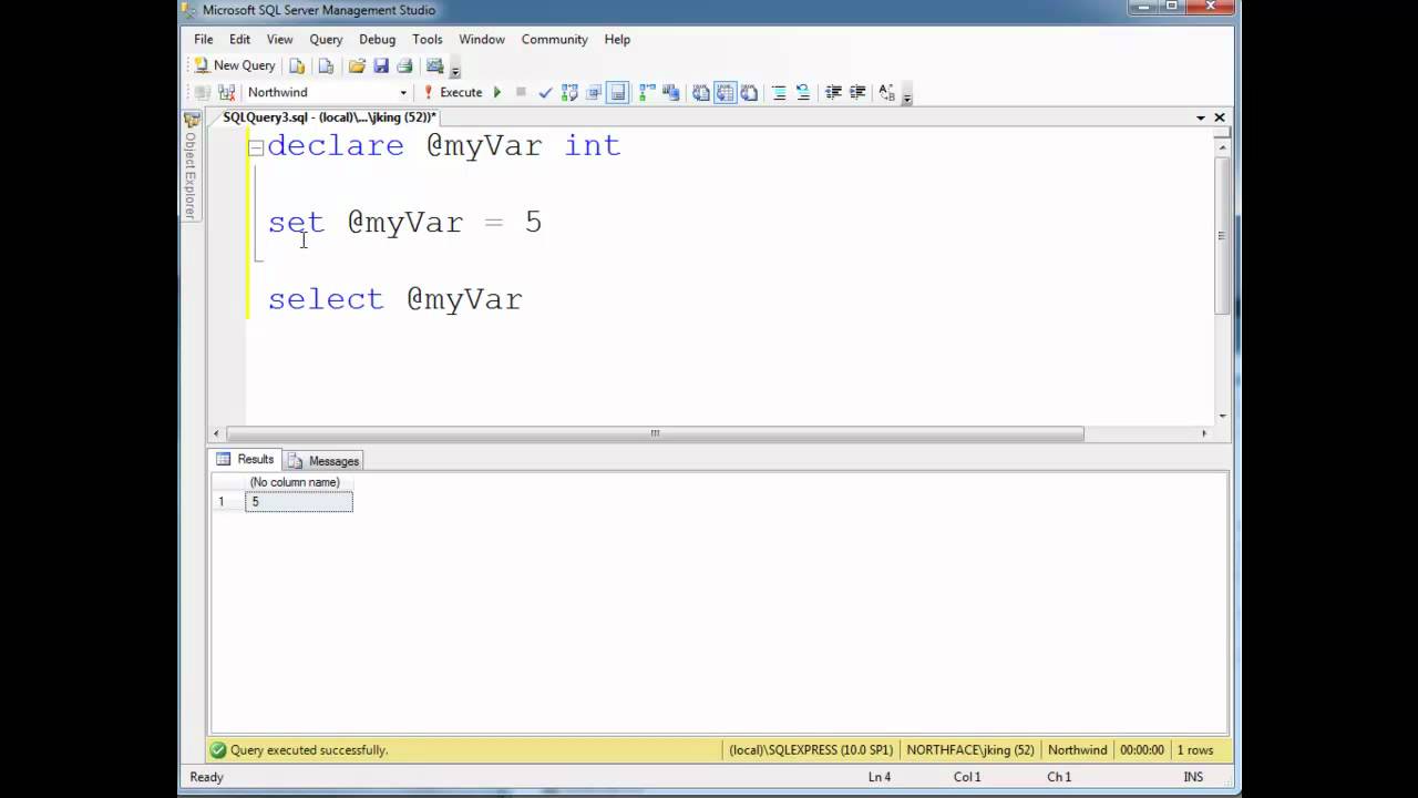 SQL Variables