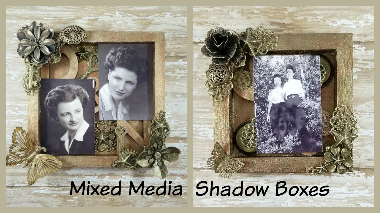 Mixed Media Shadow Box | Antique Photos