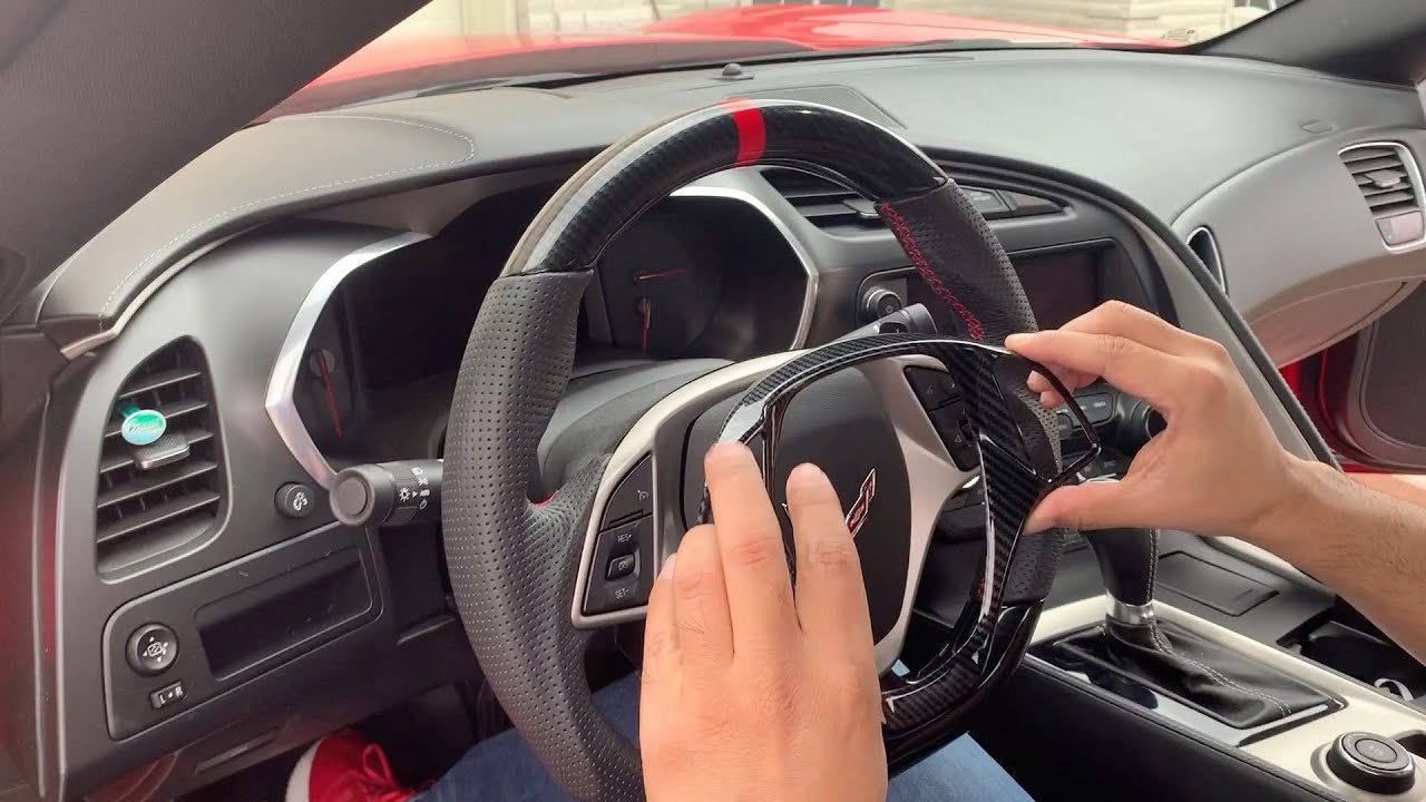 C7 Corvette Steering Wheel Carbon Fiber Cover