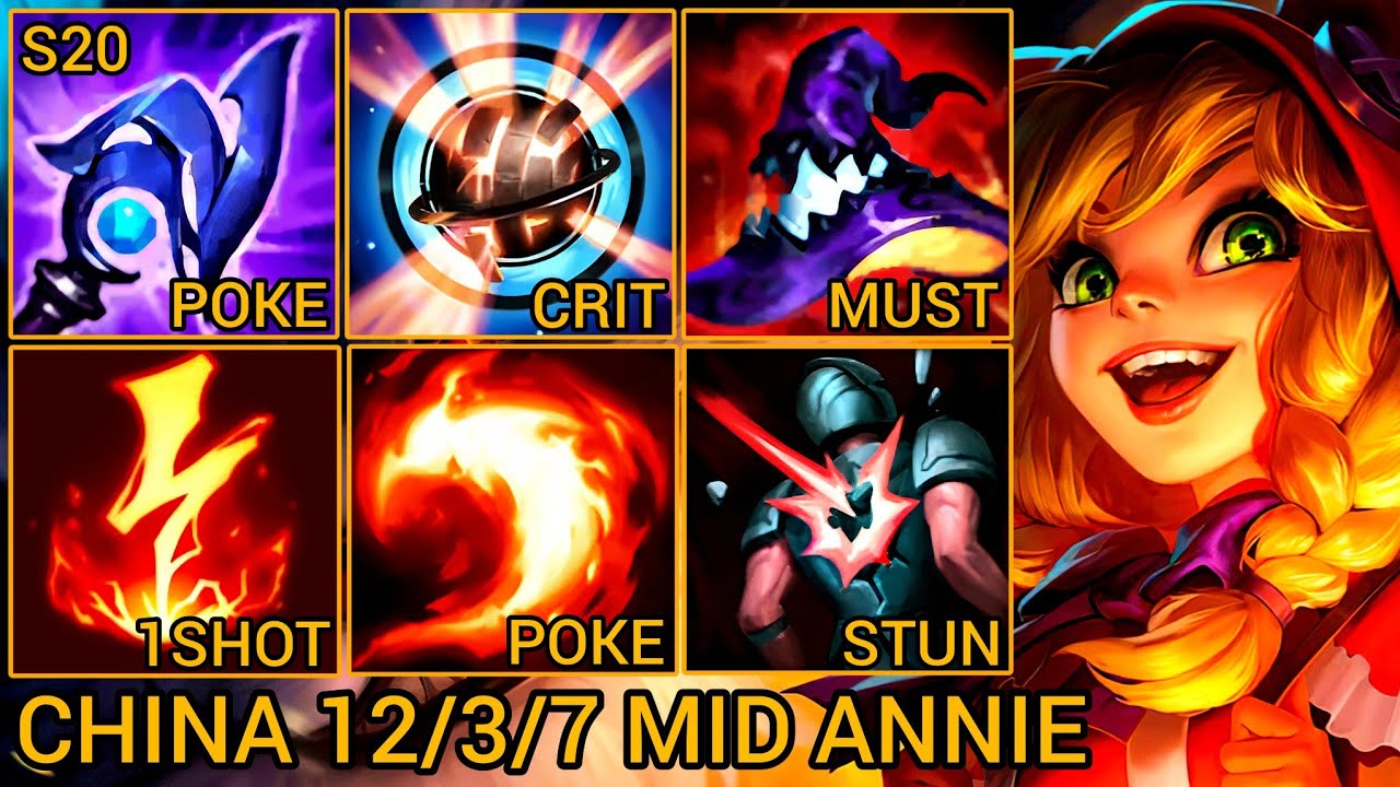Challenger Annie Mid Lane S Rating 12/3/7 - China Wild Rift New Meta Build & Runes By Tiarty