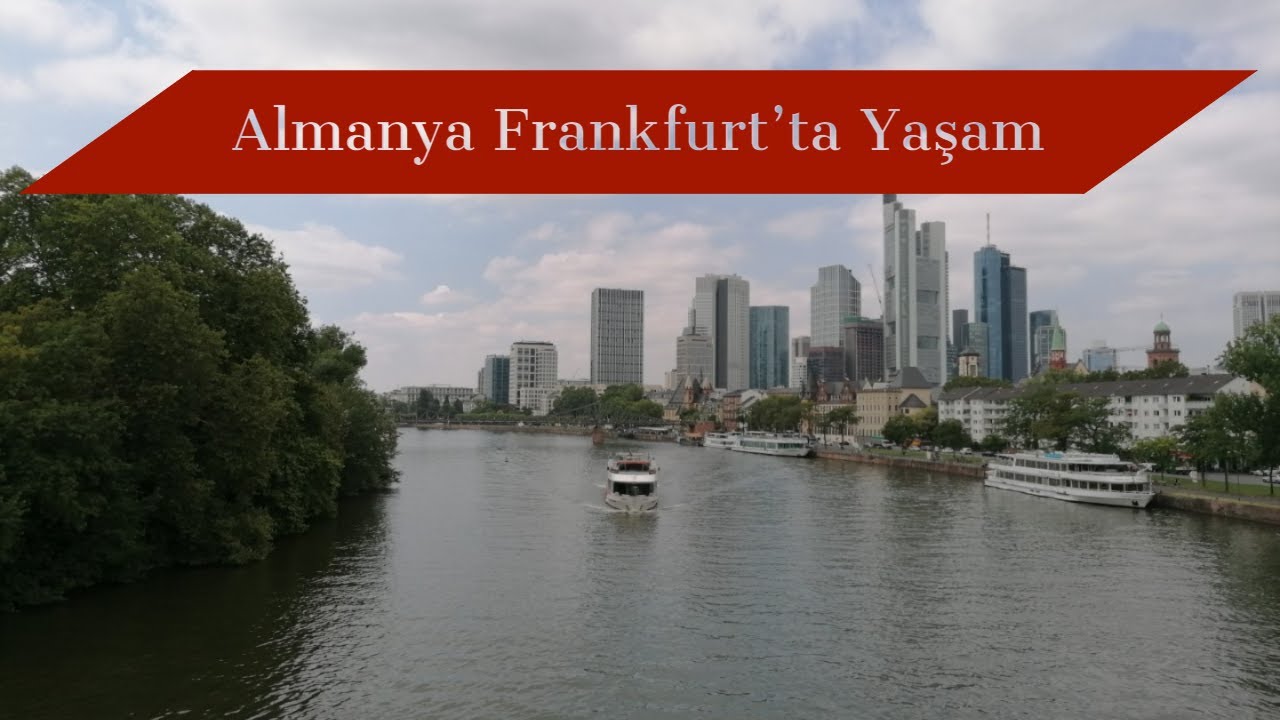 Almanya Frankfurt'ta bir gün. Willy-Brandt-Platz, Gallusanlage, Main Tower, Alte Oper