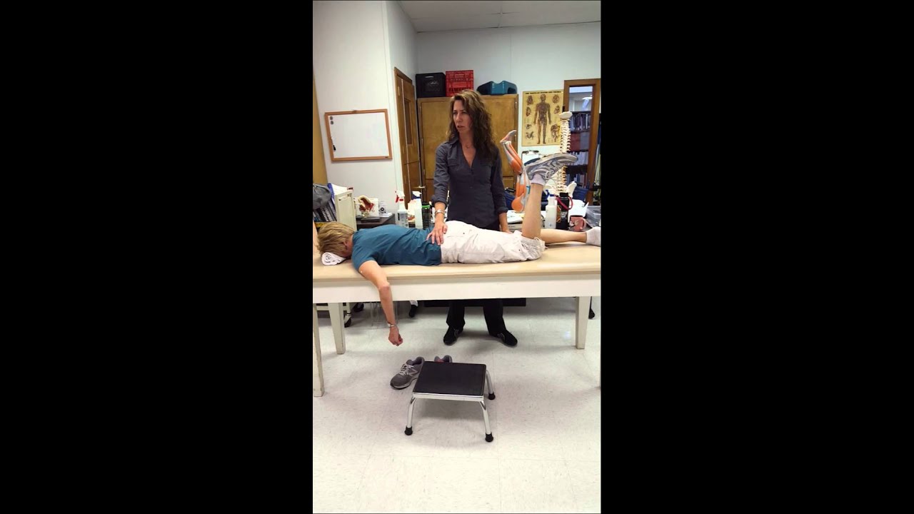 Manual muscle test MMT group hip extensors & isolated glut max