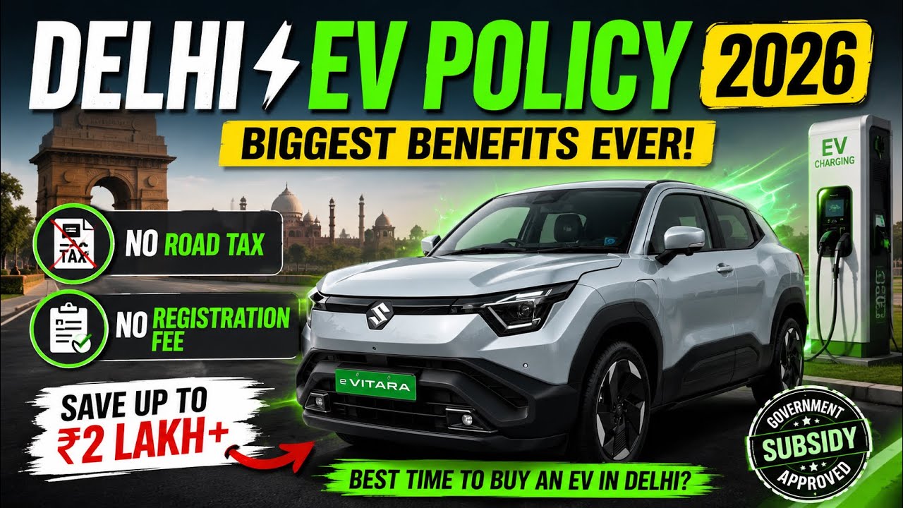 No Road Tax + No Registration Fee? 😱 Delhi&rsquo;s New EV Policy 2026 Explained ✨