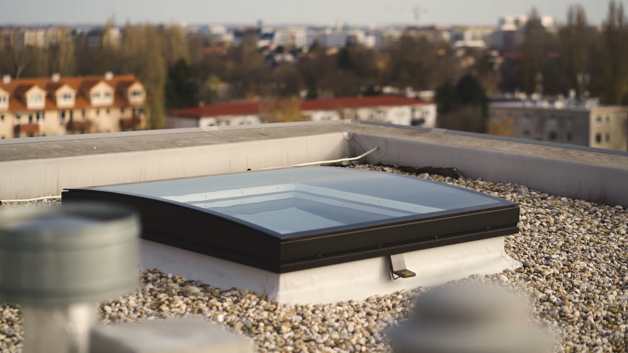Mlynica -  WORK IN PROCESS #2 - Install Velux Flat roof window with curved glass - 156m2 Loft