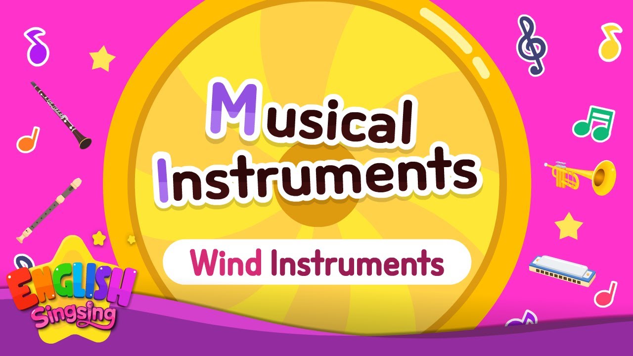 Musical Instruments (Wind Instruments) - Kids vocabulary - English educational video