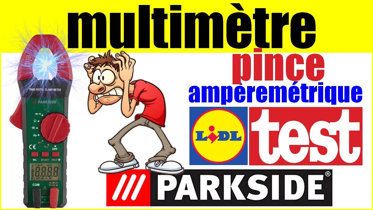 Test multimètre parkside lidl pince ampèremétrique électronique électrique testeur condensateur