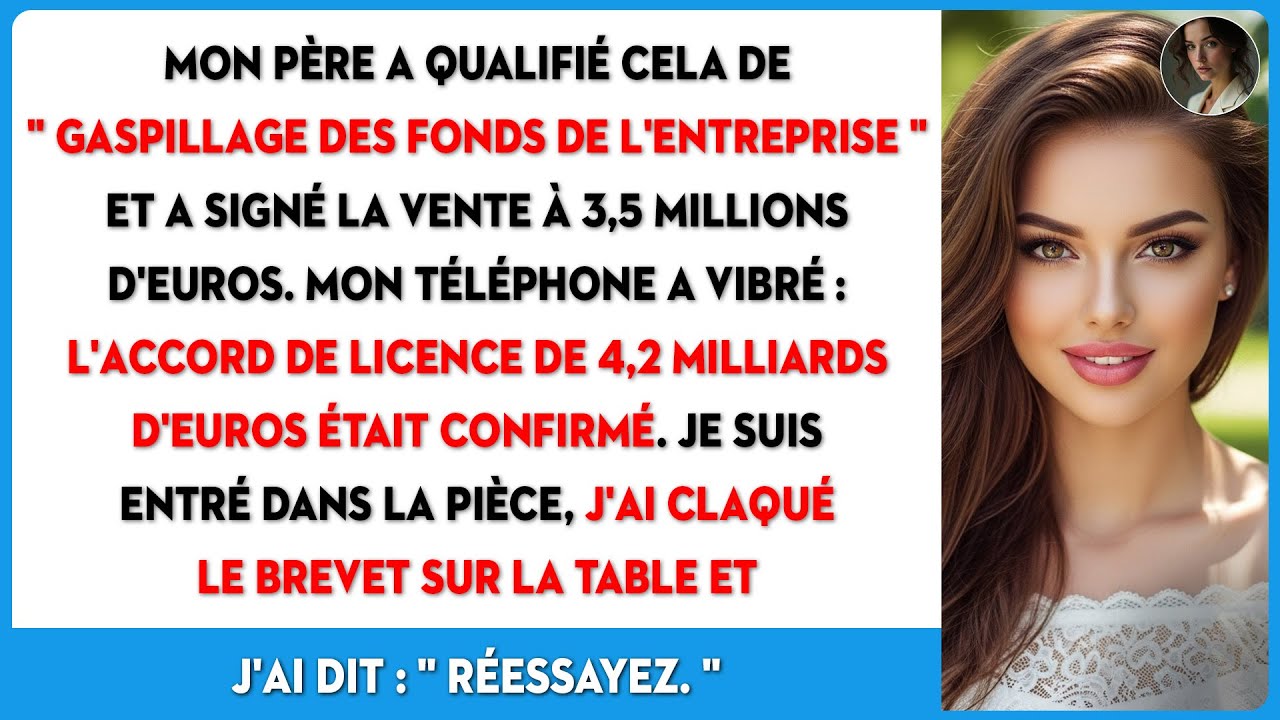 Ma famille a tenté de vendre mes recherches 3,5M€, elles valent aujourd'hui 4,2 milliards.