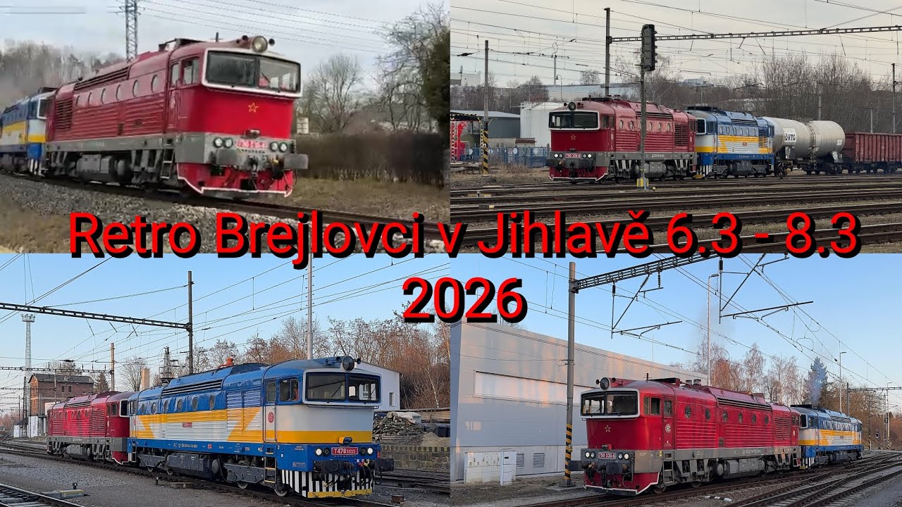 Retro Brejlovci v Jihlavě 6.3 - 8.3 2026 #train #cargo 