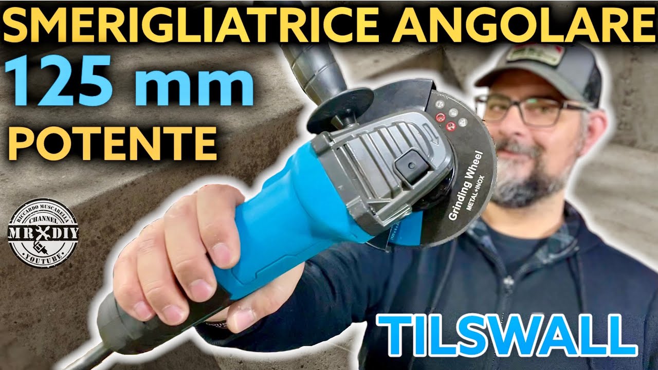 Potente smerigliatrice angolare 125 mm TILSWALL. Flex per metallo, pietra ecc.  860W. S1M-ZP80-125