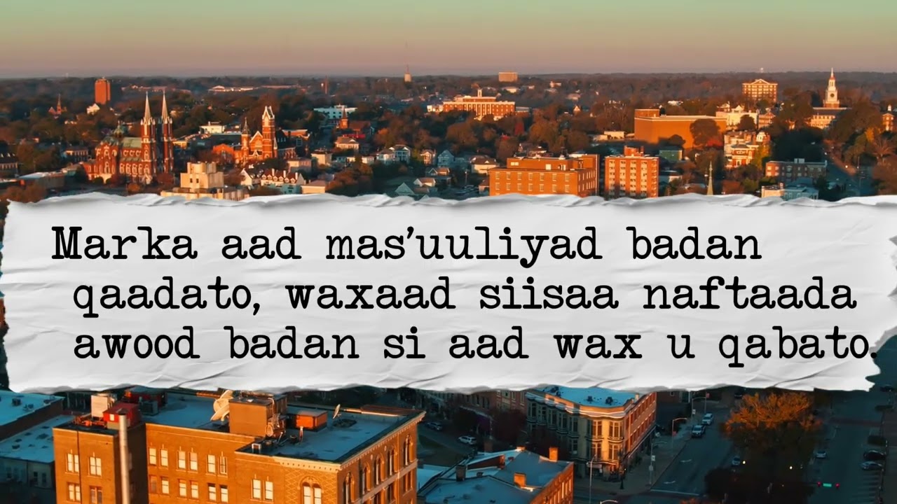 CASHARO NOLOLEED /soomaali 