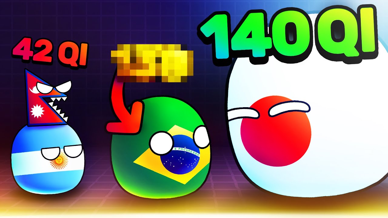 Pa&iacute;ses Mais INTELIGENTES do Mundo [QI] - CountryBalls
