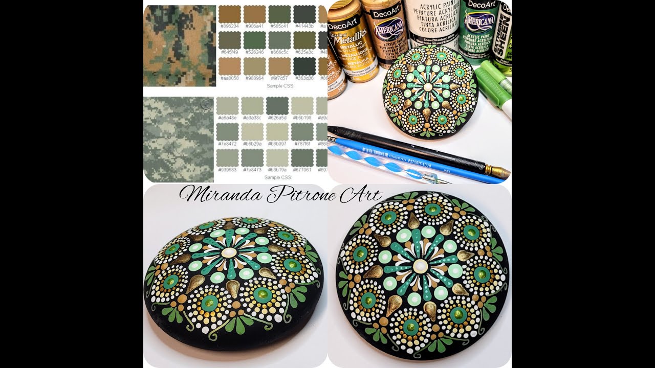 Paint Perfect Mandala Stones: Camo Palette Pattern Tutorial with Miranda Pitrone