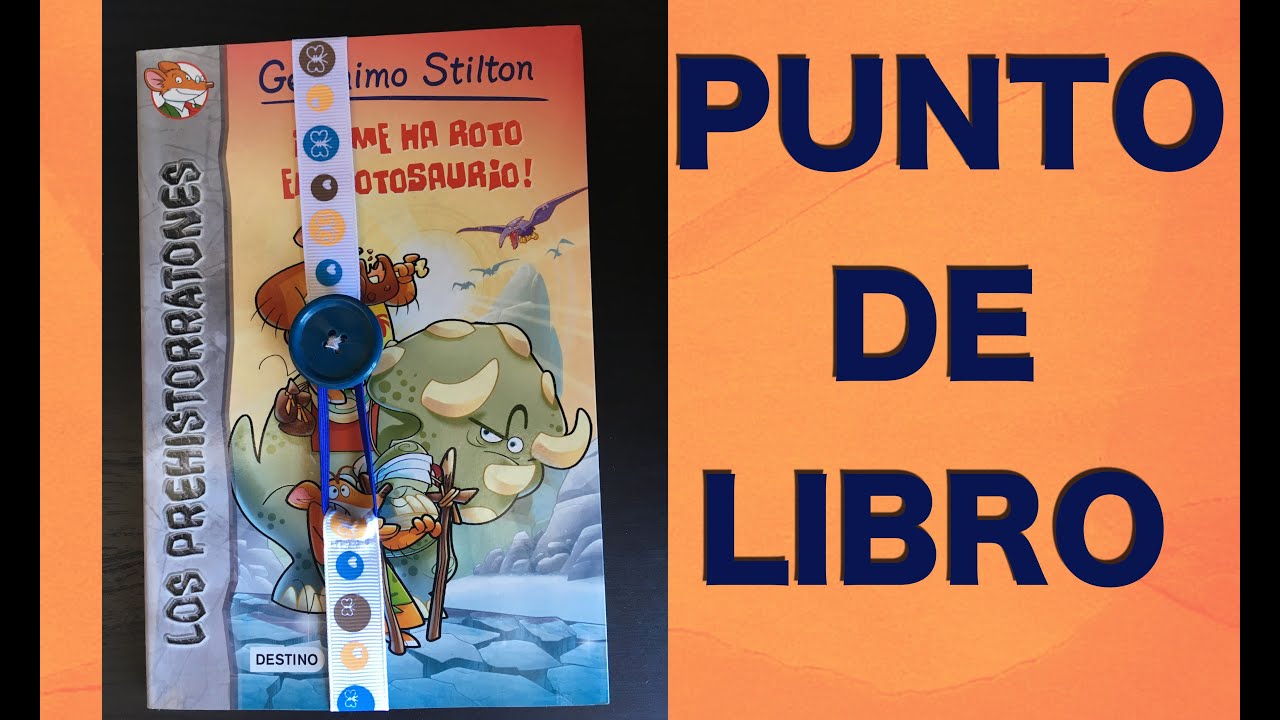 Punto de libro con cinta y boton