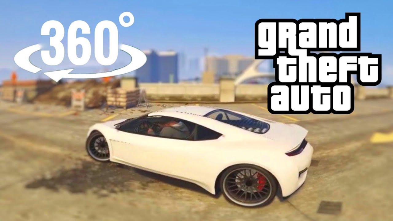 8K 360&deg; Video GTA 5 VR Car Stunt Driving Jumping of Building