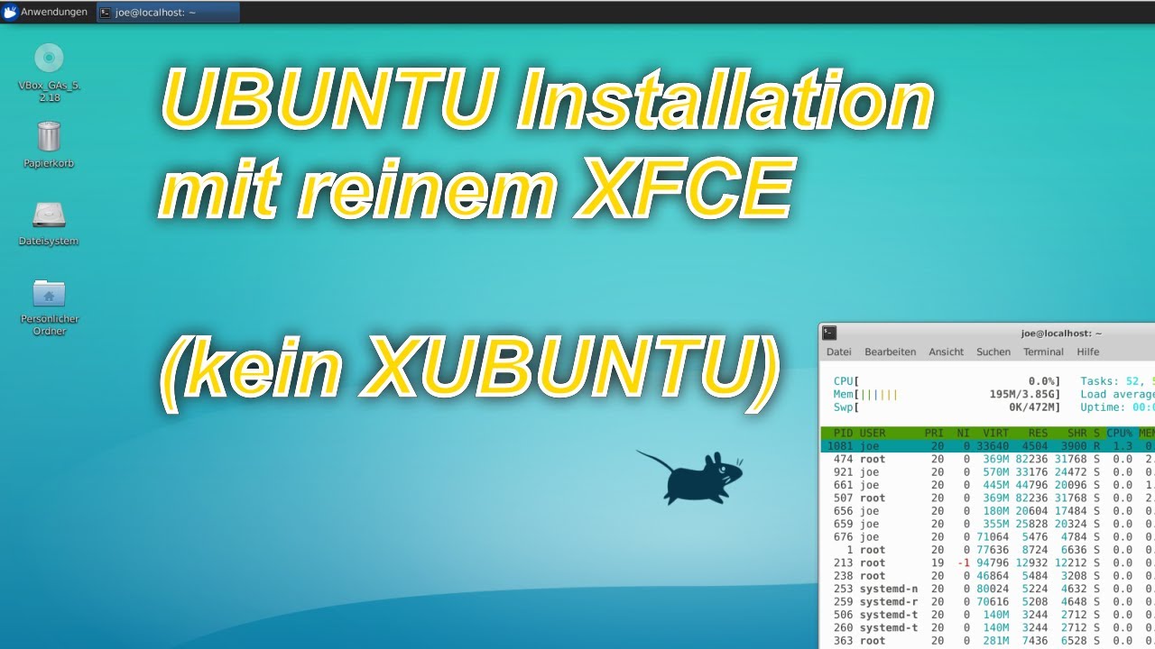 Ubuntu Installation mit reinem XFCE (VANILLA)  - KEIN XUBUNTU