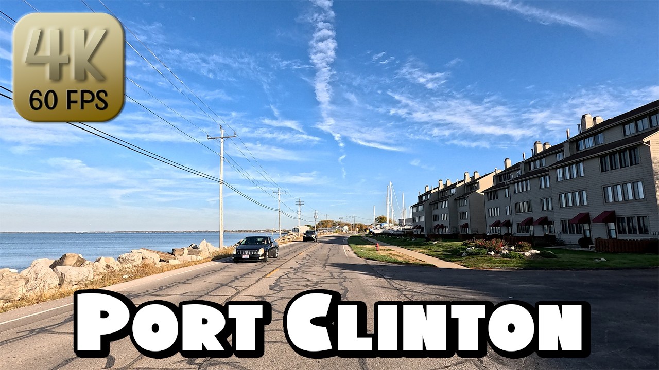 Driving Around Port Clinton, Ohio in 4k Video