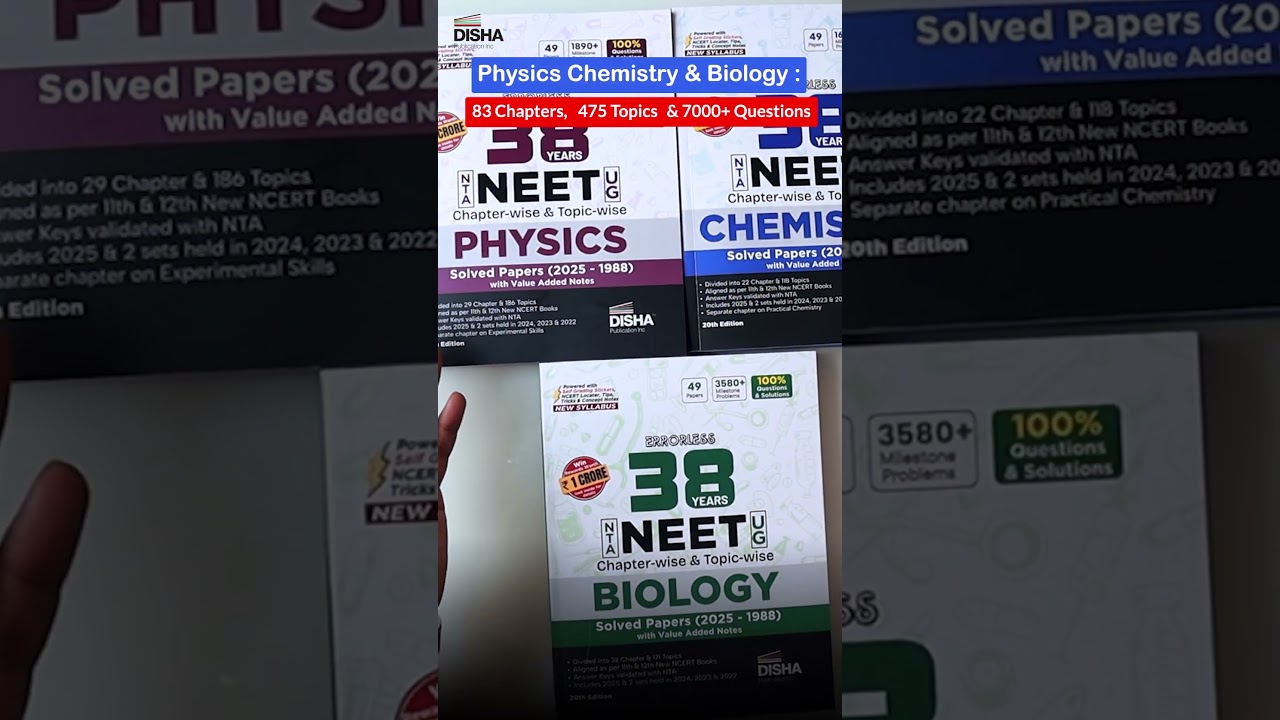 38 NEET PYQs Book with 100% Solutions | Latest Edition Updated
