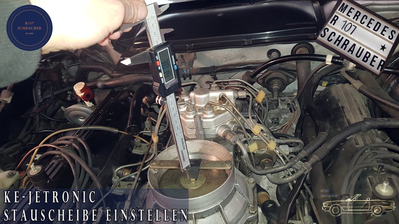 KE-Jetronic Stauschiebe kontrollieren und einstellen - Mercedes Bosch W201, W124, R107, W126, R129