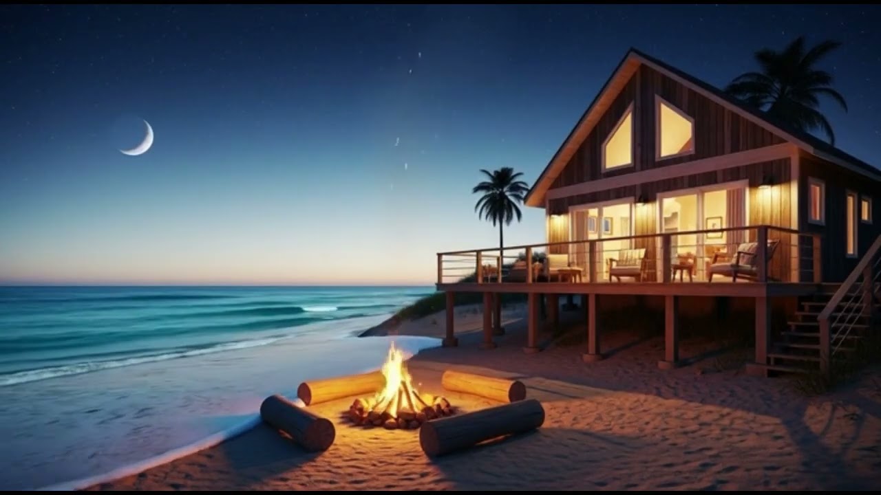 Sleep, listen to music by the sea, see the beautiful scenery, see the waves, and make a warm fire